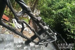 水泥树藤景观围栏